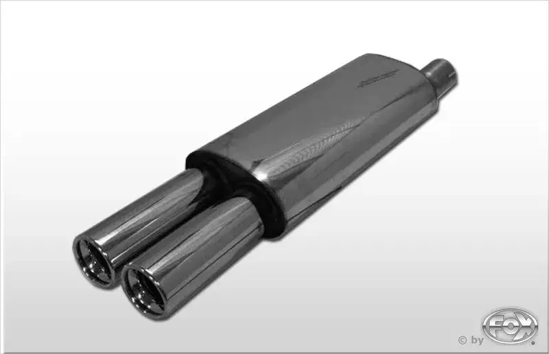 Sonderangebot Fox Opel Astra F Stufenheck Endschalldämpfer 3-Punkt-Aufhängung - 2x80 Typ 13