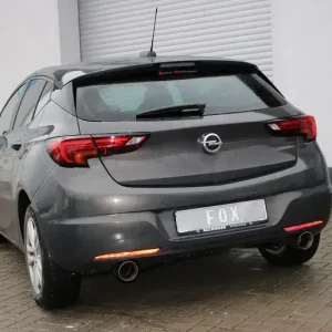 Kracherpreis Fox Opel Astra K Schrägheck Endschalldämpfer quer Ausgang rechts/links - 1x100 Typ 25 rechts/links