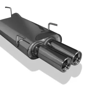 Markenprodukt Fox Opel Vectra B - Bj. ab 9/99` Endschalldämpfer Ø55mm - 2x80 Typ 13