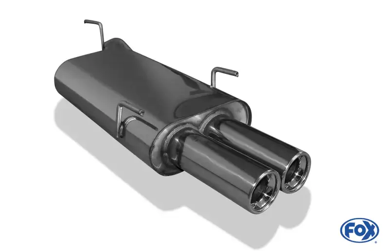 Markenprodukt Fox Opel Vectra B - Bj. ab 9/99` Endschalldämpfer Ø55mm - 2x80 Typ 13
