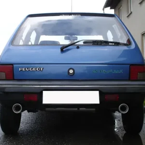 Fox Peugeot 205 Endschalldämpfer quer Ausgang rechts/links - 1x90 Typ 13 rechts/links Sonderaktion