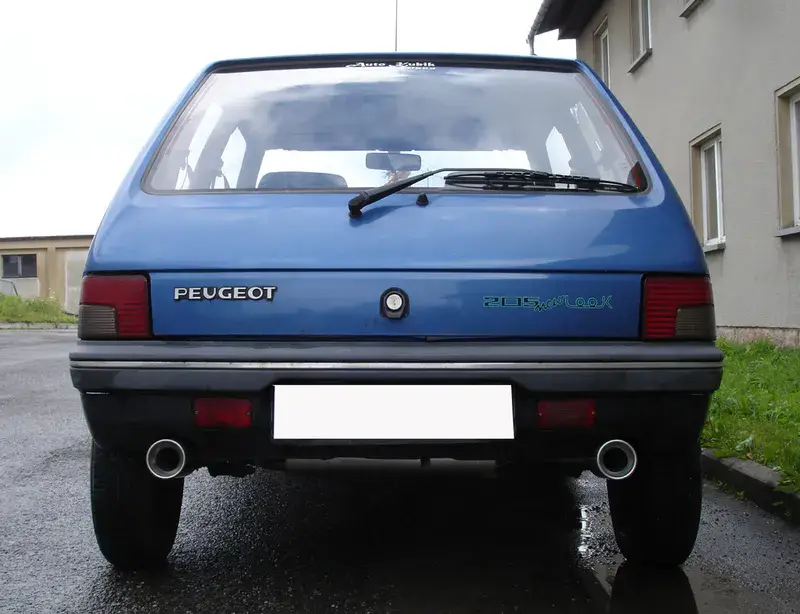Fox Peugeot 205 Endschalldämpfer quer Ausgang rechts/links - 1x90 Typ 13 rechts/links Sonderaktion