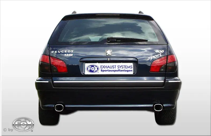 Fox Peugeot 406 Break Endschalldämpfer Ausgang rechts/links - 93x79 Typ 71 rechts/links Billig
