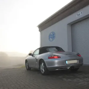 Sonderaktion Fox Porsche Boxster Typ 986 Endschalldämpfer Ausgang mittig - 2x80 Typ 25