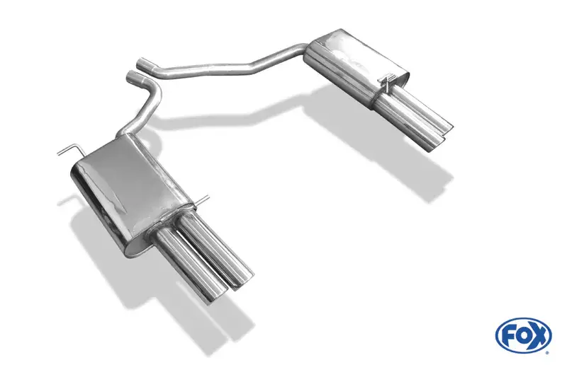 Markenprodukt Fox Seat Exeo 3R/ 3R ST - 2,0l TFSI Endschalldämpfer rechts/links zweiflutig - 2x76 Typ 17 rechts/links