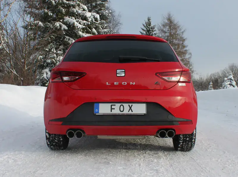 Fox Seat Leon 5F - Starre Hinterachse Endschalldämpfer Ausgang rechts/links - 2x80 Typ 25 rechts/links Kracherpreis