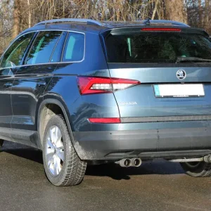 Billig Fox Skoda Kodiaq 4x4 Endschalldämpfer quer - 2x80 Typ 25 rechts/links - Endrohre in der Stoßstange