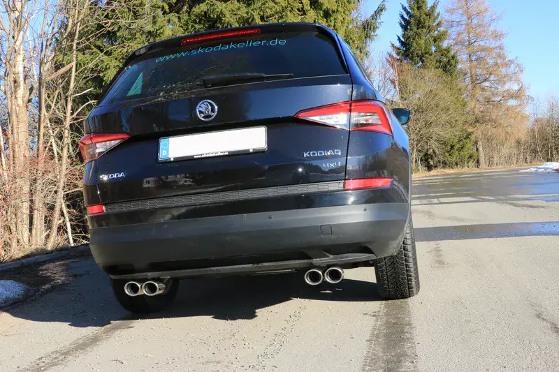 Fox Skoda Kodiaq 4x4 Endschalldämpfer Ausgang rechts/links - 2x88x74 Typ 32 rechts/links Echt