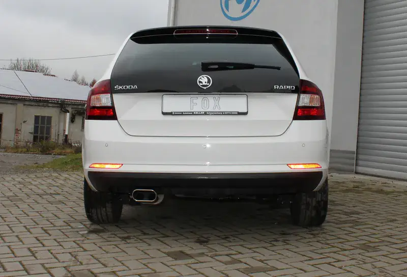 Fox Skoda Rapid Spaceback Endschalldämpfer - 150x70 Typ 52 Markenprodukt