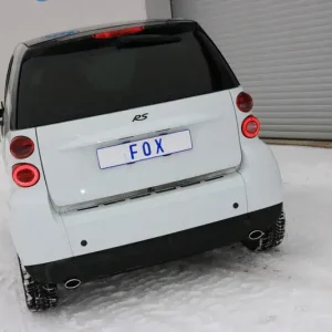 Fox Smart Fortwo Coupe 451 Endschalldämpfer quer Ausgang rechts/links inkl. Flexstück - 86x54 Typ 32 rechts/links Bestpreis