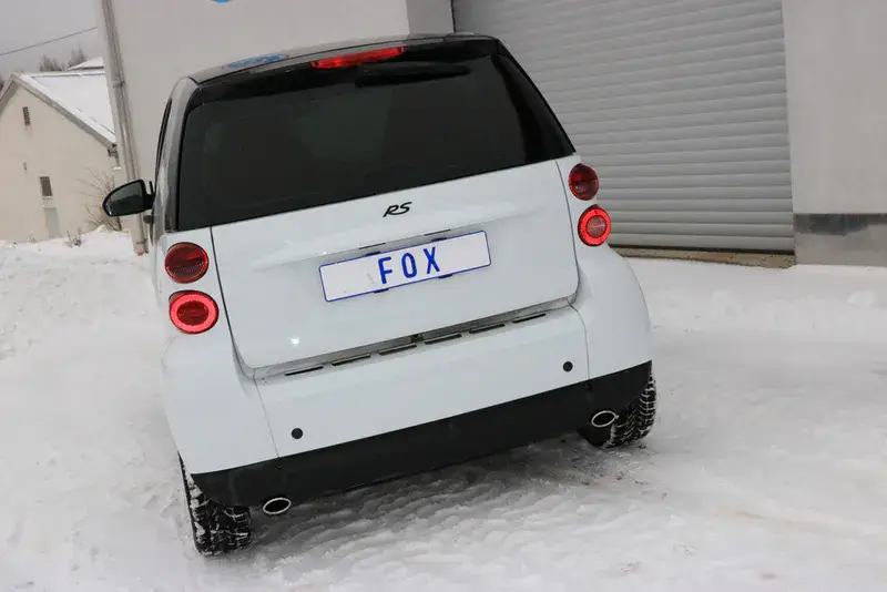 Fox Smart Fortwo Coupe 451 Endschalldämpfer quer Ausgang rechts/links inkl. Flexstück - 86x54 Typ 32 rechts/links Bestpreis