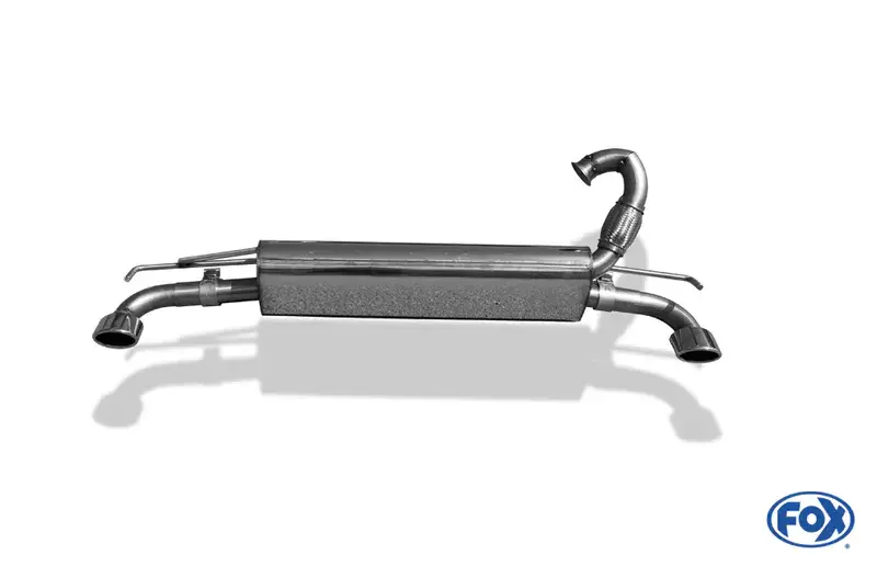Fox Smart Fortwo 453 Endschalldämpfer quer Ausgang rechts/links inkl. Flexstück - 86x54 Typ 32 rechts/links Top-Angebot