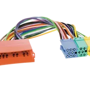 Abverkauf ACV Mini ISO Adapterkabel 20Pin schwarz>blau/grün/gelb lose