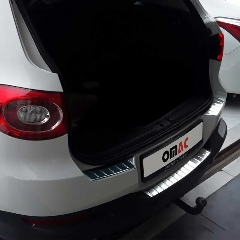 Zertifiziert Ladekantenschutz Stoßstangenschutz für VW Tiguan I 2007-2016 Edelstahl Chrom