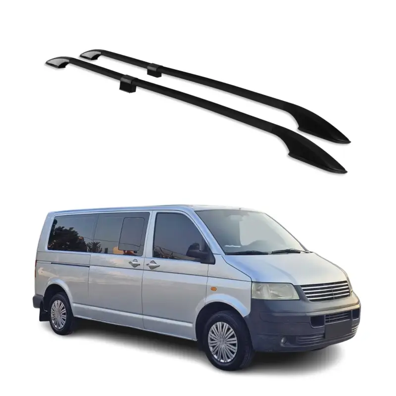 Abverkauf Dachreling für VW T5 T6 Transporter Multivan Caravelle 2003-2024 L2 Alu Schwarz