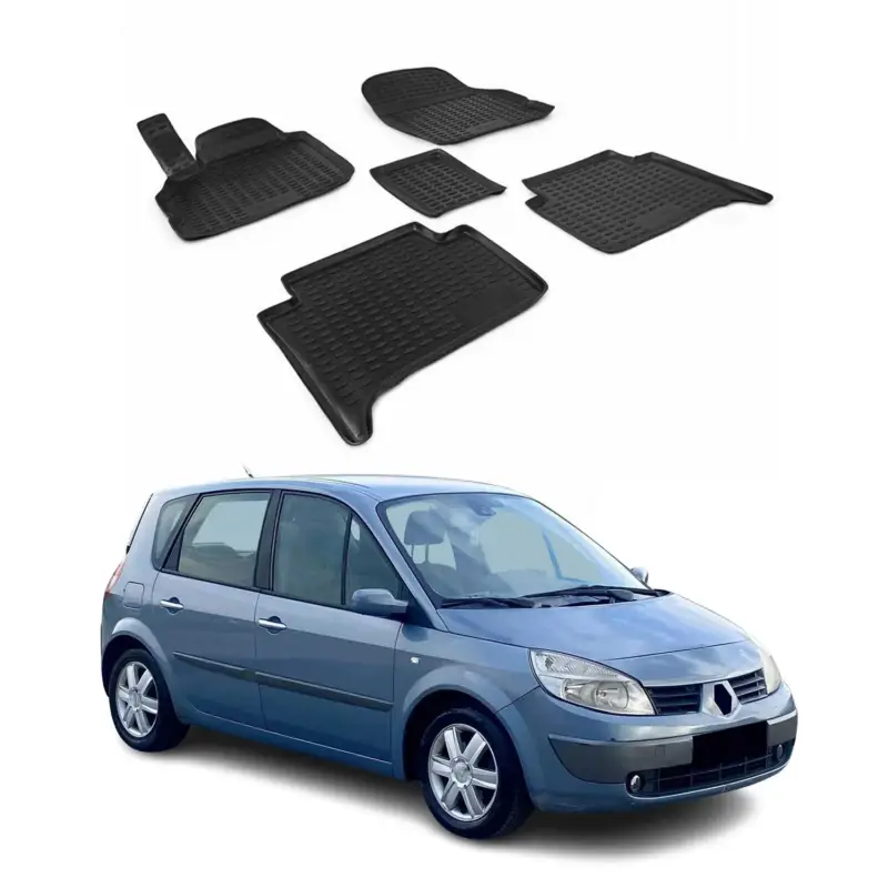 OMAC Gummimatten Fußmatten für Renault Scenic 2003-2009 TPE Automatte Schwarz 5x Neuheit