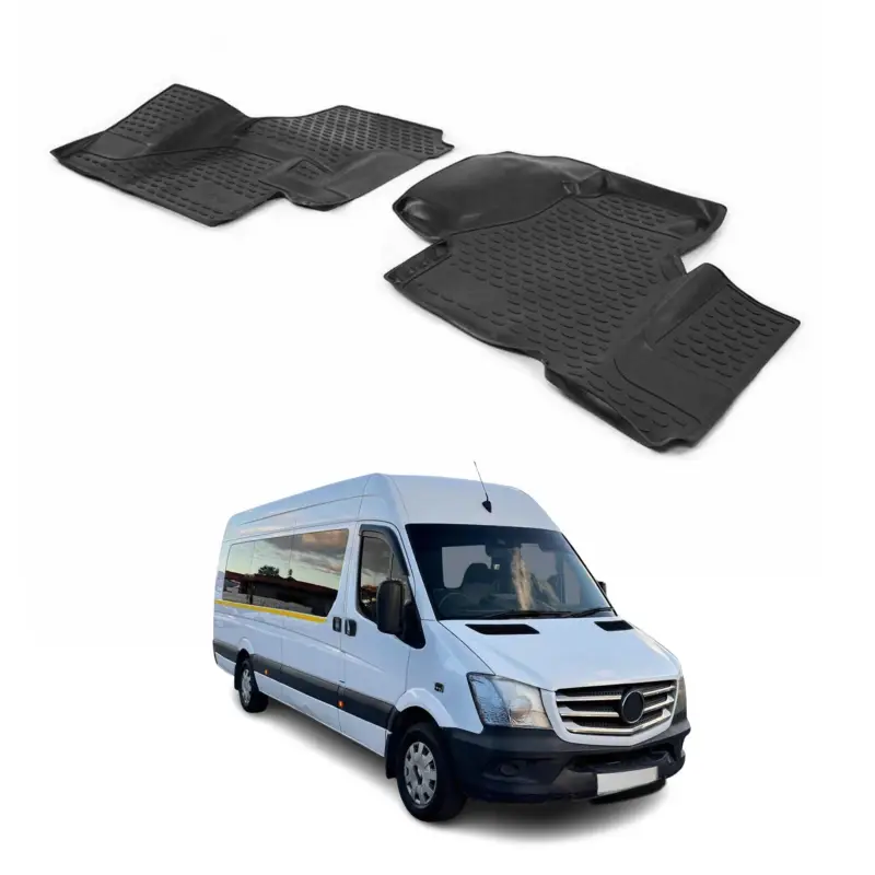 OMAC Gummimatten Fußmatten für Mercedes Sprinter W906 2013-2018 TPE Schwarz 2x Schnäppchen