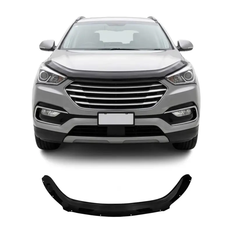 Highlight Motorhaube Deflektor Insektenschutz für Hyundai Santa Fe 2012-2018 Dunkel