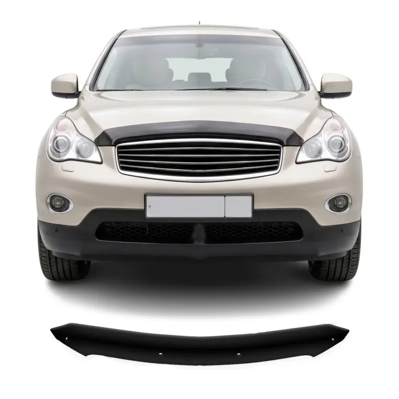 Motorhaube Deflektor Insekten Steinschlagschutz für Infiniti EX35 2013-21 Dunkel Heißes Angebot