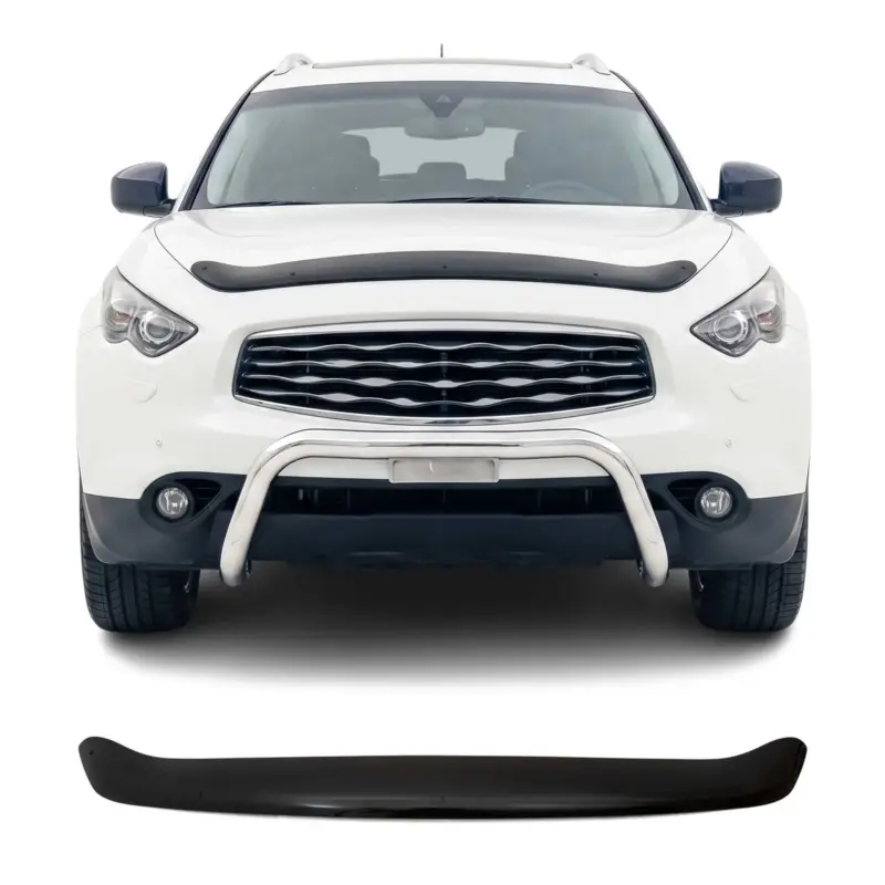 Must-Have Motorhaube Deflektor für Infinity FX50 2009-2013 ABS Schwarz