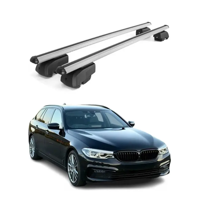 Abverkauf Dachträger Grundtäger für BMW 5er Touring G31 2017-2023 75kg Alu Silber 2 tlg