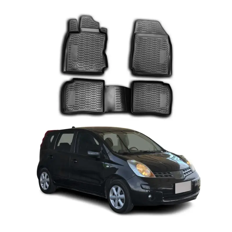 OMAC Gummimatten Fußmatten für Nissan Note 2005-2013 TPE Automatte Schwarz 4tlg Letzte Chance