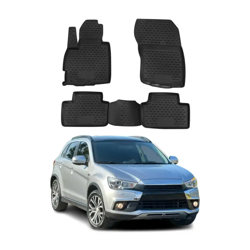 OMAC Gummimatten Fußmatten für Mitsubishi ASX 2010-2023 TPE Automatte Schwarz 4x Direktkauf