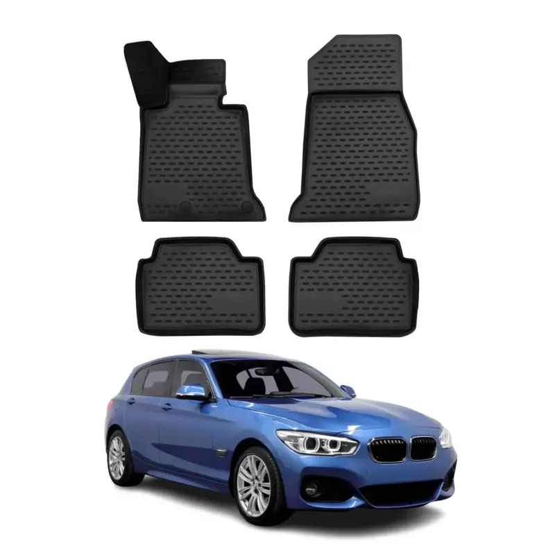 Sonderangebot OMAC Gummimatten Fußmatten für BMW 1er F20 5tür 2011-2019 TPE Matten Schwarz 4x