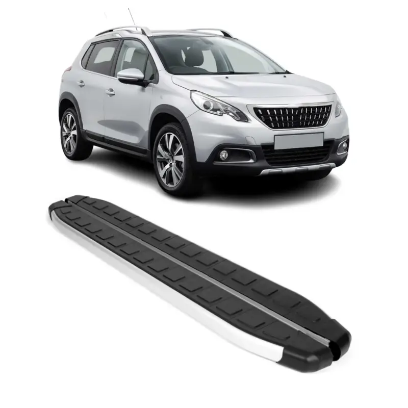Abverkauf Seitenschweller Seitenbretter Trittbretter für Peugeot 2008 2013-17 Alu Schwarz
