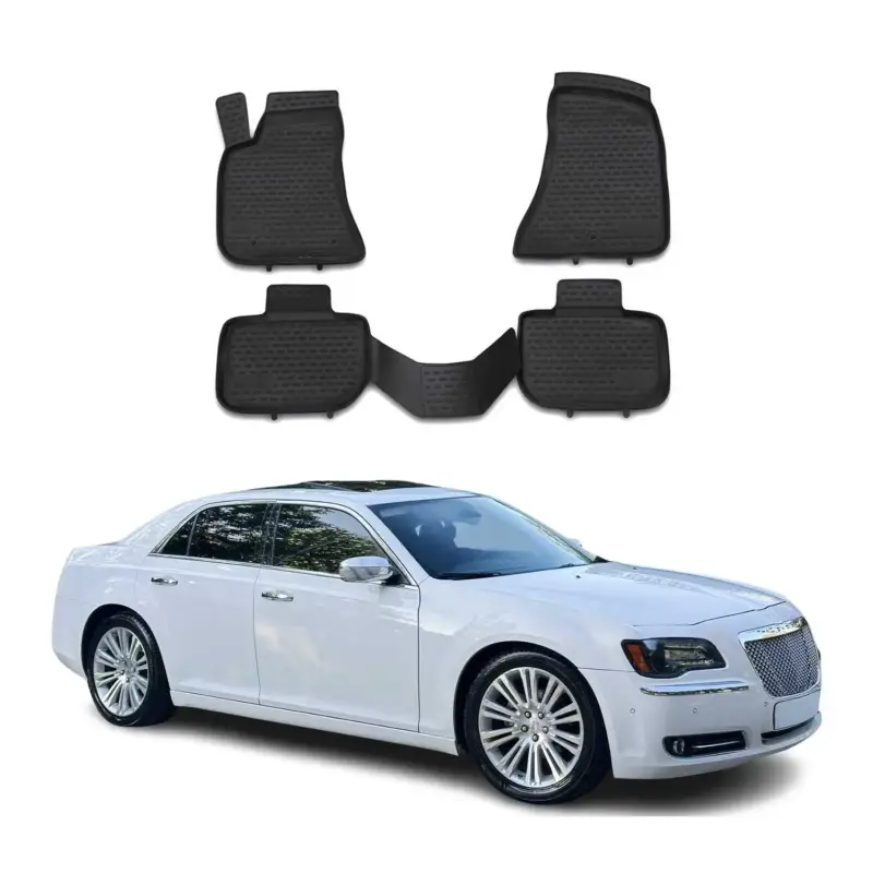 OMAC Gummimatten Fußmatten für Chrysler 300C 2012-2024 RWD Automatten Schwarz 4x Letzte Chance