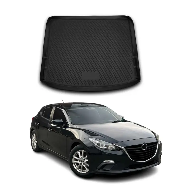 Kofferraummatte Kofferraumwanne für Mazda 3 2013-2018 Schrägheck Gummi TPE Günstig