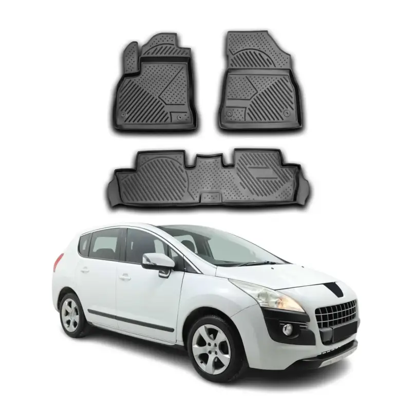 Versand Am Gleichen Tag OMAC Gummimatten Fußmatten für Peugeot 3008 2010-2016 TPE Automatten Schwarz 3x