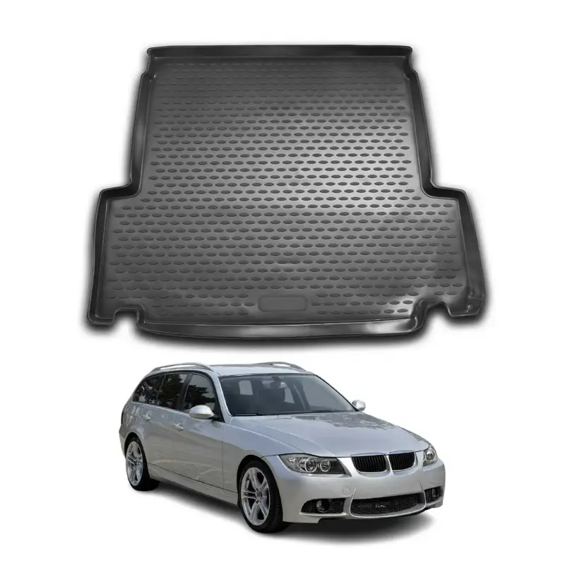 Kofferraummatte Kofferraumwanne für BMW 3er E91 2005-2013 Gummi TPE Schwarz Zertifiziert