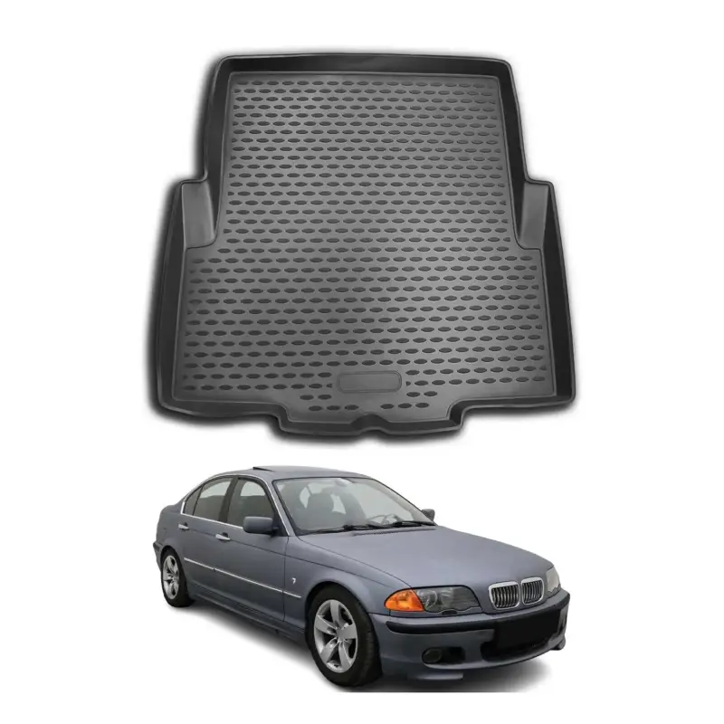 Top-Preis Kofferraummatte Kofferraumwanne für BMW 3er E46 Limo 1998-2007 TPE Schwarz