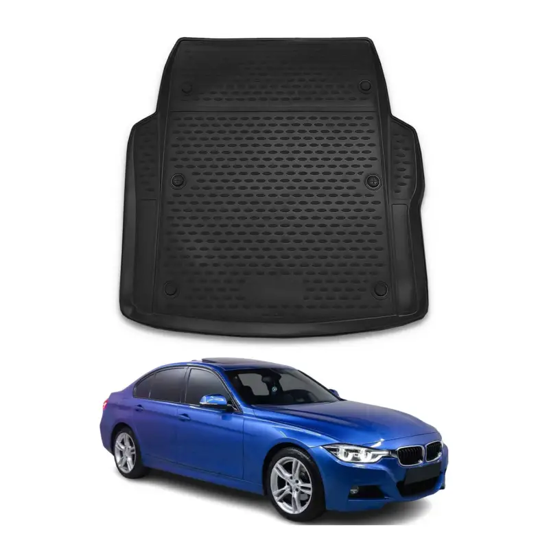 Kofferraummatte Kofferraumwanne für BMW 3er F30 F80 Limo 2011-2018 Gummi Schwarz Nur Für Kurze Zeit