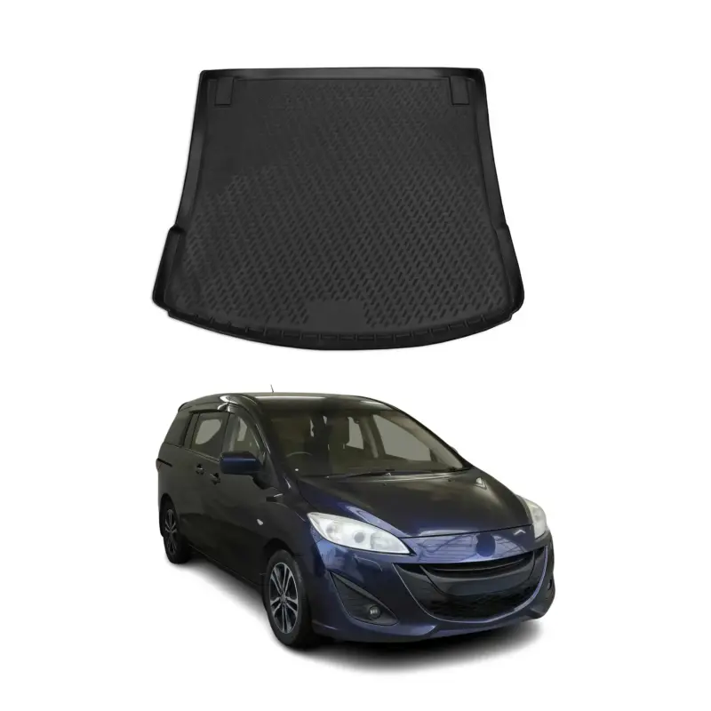 Kofferraummatte Kofferraumwanne für Mazda 5 2010-2018 Gummi TPE Schwarz Top-Seller