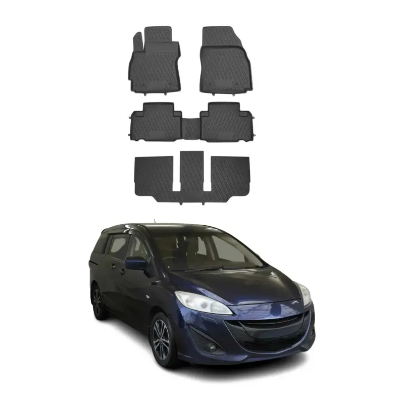 Garantierte Lieferung OMAC Gummimatten Fußmatten für Mazda 5 2010-2021 TPE Automatten Schwarz 5x