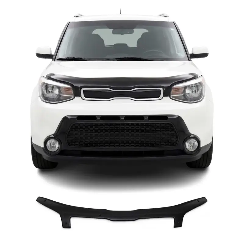 Letzte Chance Motorhaube Deflektor Insekten Steinschlagschutz für Kia Soul 2014-2019 Dunkel