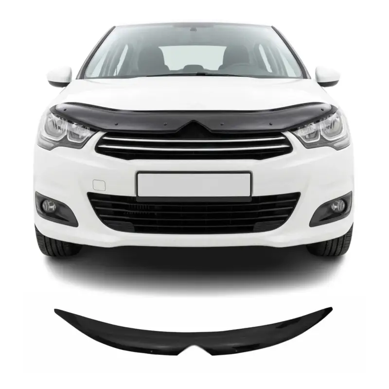 Neue Kollektion Motorhaube Deflektor Insekten Steinschlagschutz für Citroen C4 2010-2018 Dunkel