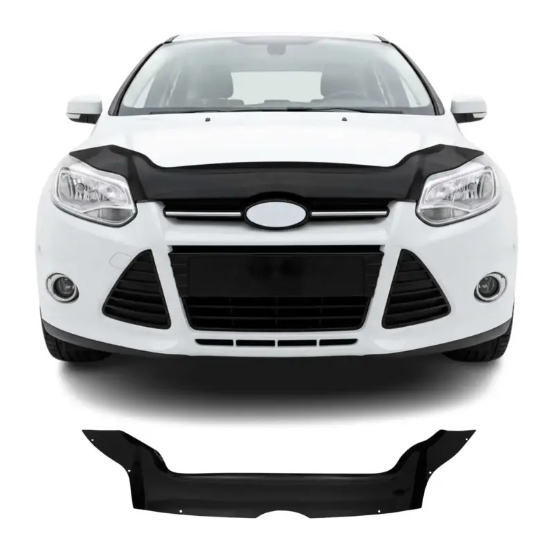 Motorhaube Deflektor Steinschlagschutz für Ford Focus 2010-2015 Schwarz Markenprodukt