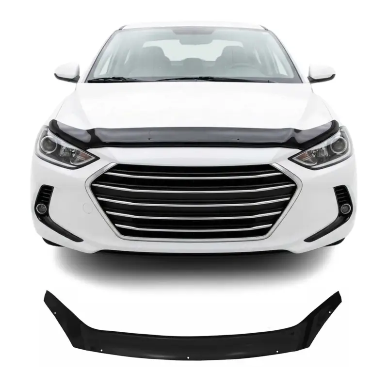 Motorhaube Deflektor Insektenschutz für Hyundai Elantra 2016-2021 Dunkel Neu Im Sortiment