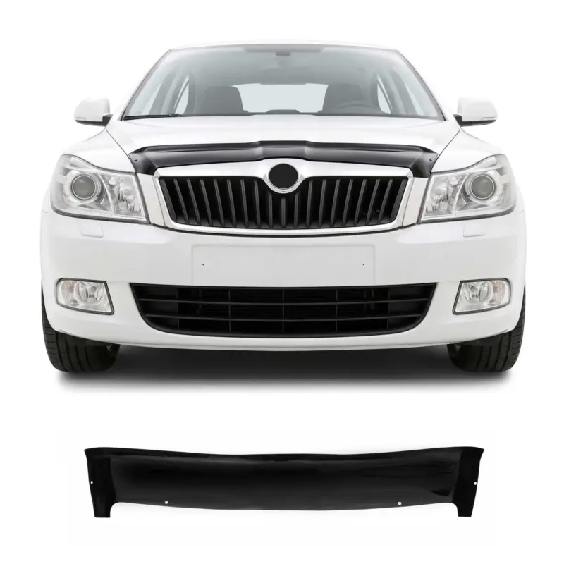 Heißes Angebot Motorhaube Deflektor Insekten Steinschlagschutz für Skoda Octavia 1996-10 Dunkel