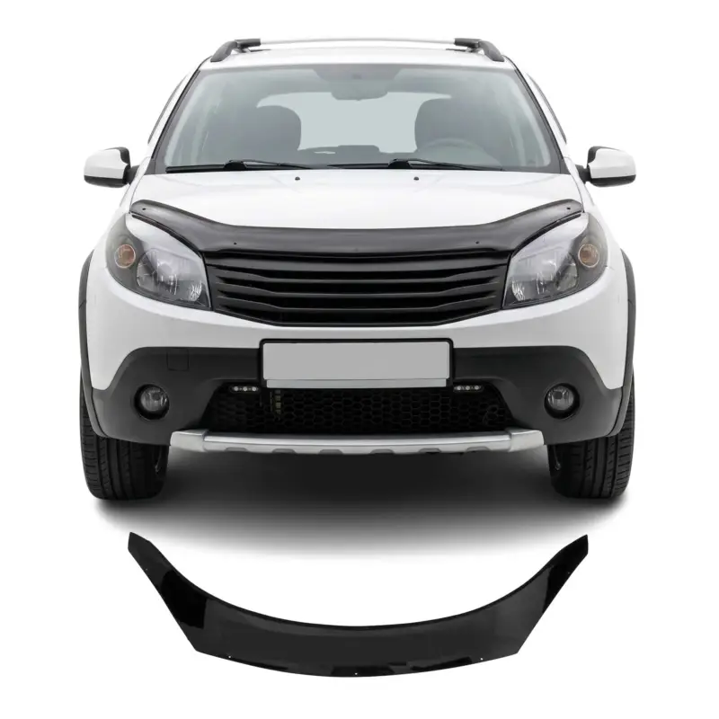 Sichere Zahlung Motorhaube Deflektor Insekten Steinschlagschutz für Dacia Sandero 2008-12 Dunkel