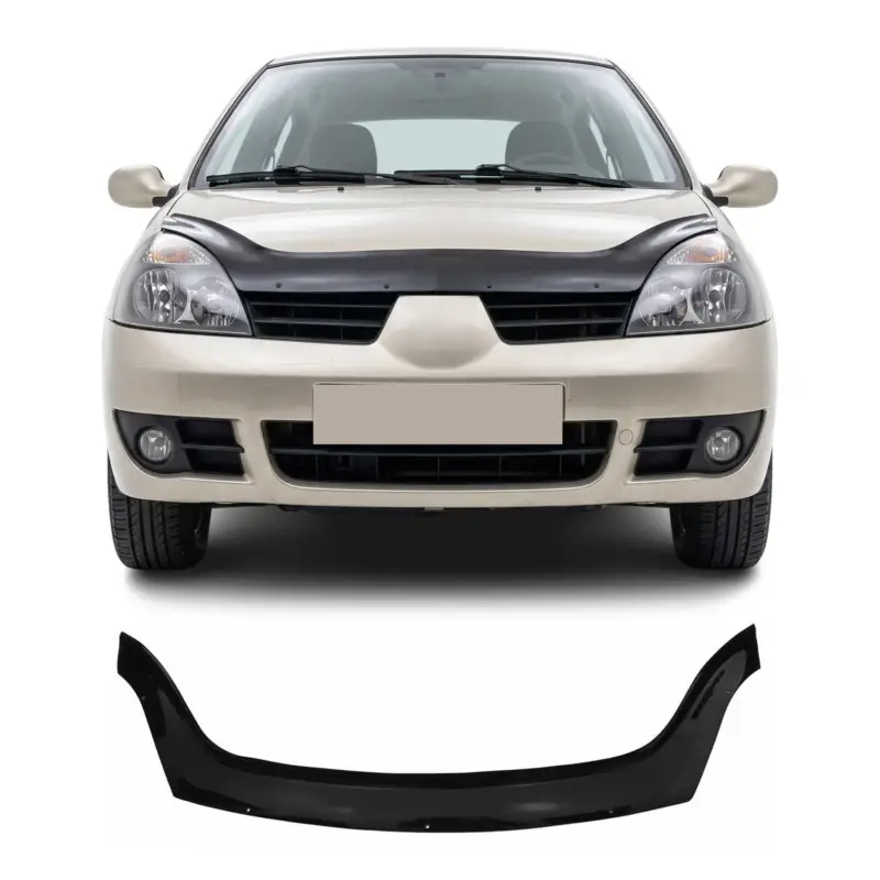 Wochenendangebot Motorhaube Deflektor Insektenschutz für Renault Symbol 2008-2012 Dunkel