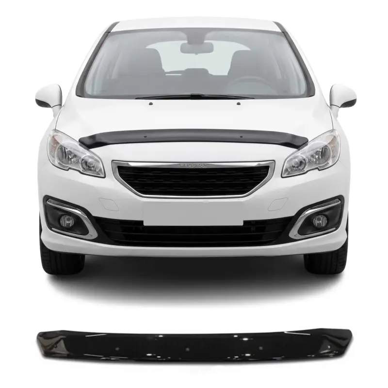 Motorhaube Deflektor Insekten Steinschlagschutz für Peugeot 408 2010-2014 Dunkel Zertifiziert