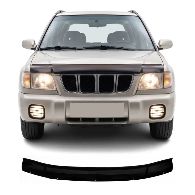 Motorhaube Deflektor Steinschlagschutz für Subaru Forester I 1997-2002 Schwarz Markenprodukt