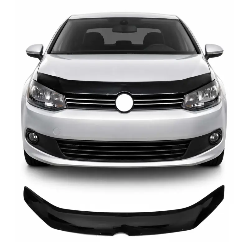 Neue Ware Motorhaube Deflektor Insekten Steinschlagschutz für Vw Polo 2009-2015 Schwarz