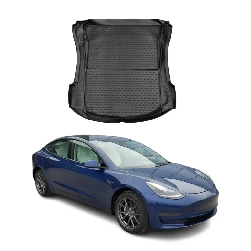 Sale Kofferraummatte Kofferraumwanne für Tesla Model 3 2017-2024 Gummi TPE Schwarz