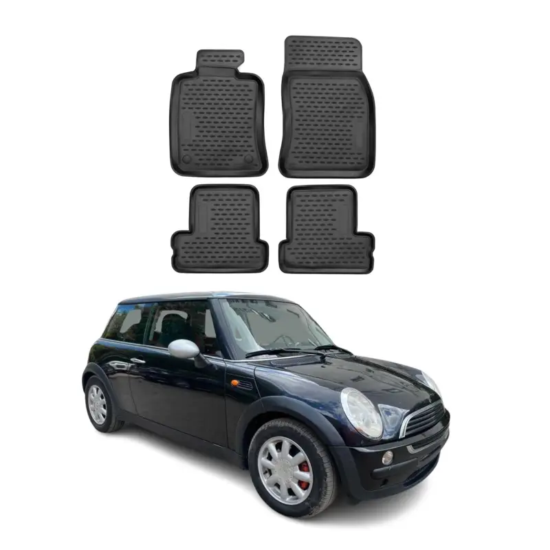 Solange Der Vorrat Reicht OMAC Gummimatten Fußmatten für Mini Cooper 2001-2013 3türen TPE Schwarz 4x