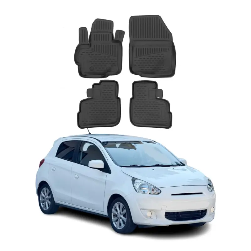 OMAC Gummimatten Fußmatten für Mitsubishi Spacestar 2012-2018 TPE Schwarz 4x Preiswert
